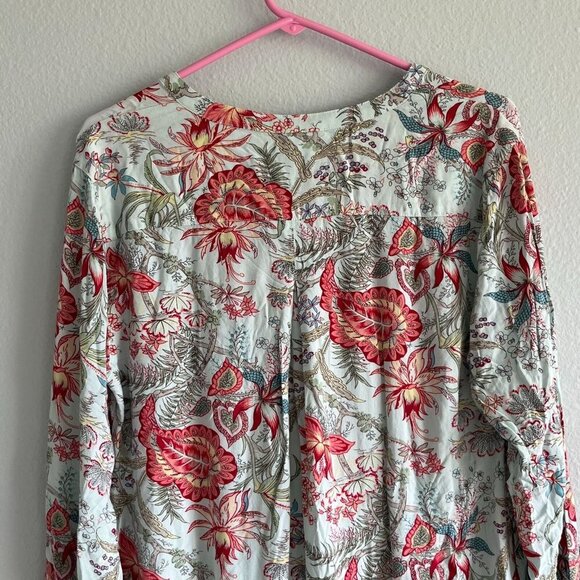 Soft Surroundings Paisley Botanical Popover Tunic Blouse Size Medium‎ - Picture 9 of 11